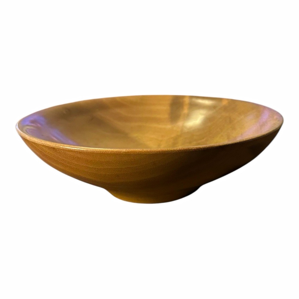 Walnut Wooden Bowl Hand Turned/Hand Crafted Signed by Artist Witt 7 1/2"